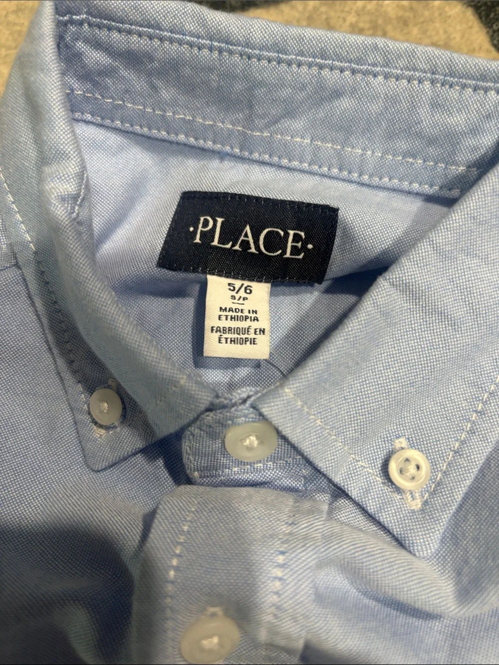 The Children's Place Boys Light Blue & Navy Shirt Set - Polo & Button-Down